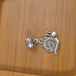 Snail Charm for European Style Bracelets Tibeten alloys
